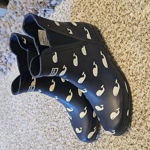 london fog whale rain boots 8 med